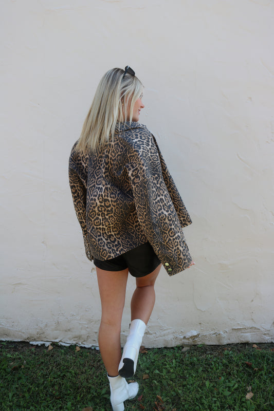 Cheetah Print Oversized Jacket